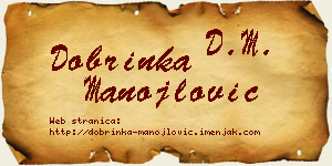Dobrinka Manojlović vizit kartica